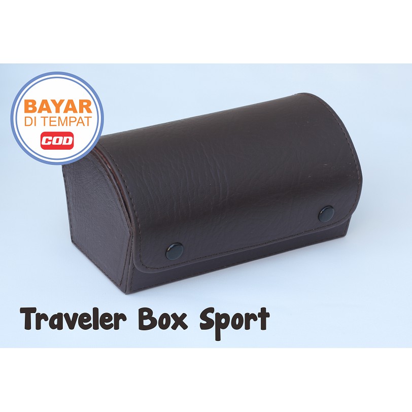 Traveller Watch Case Tube / Tempat Jam Tangan Sport Isi 3 COKLAT