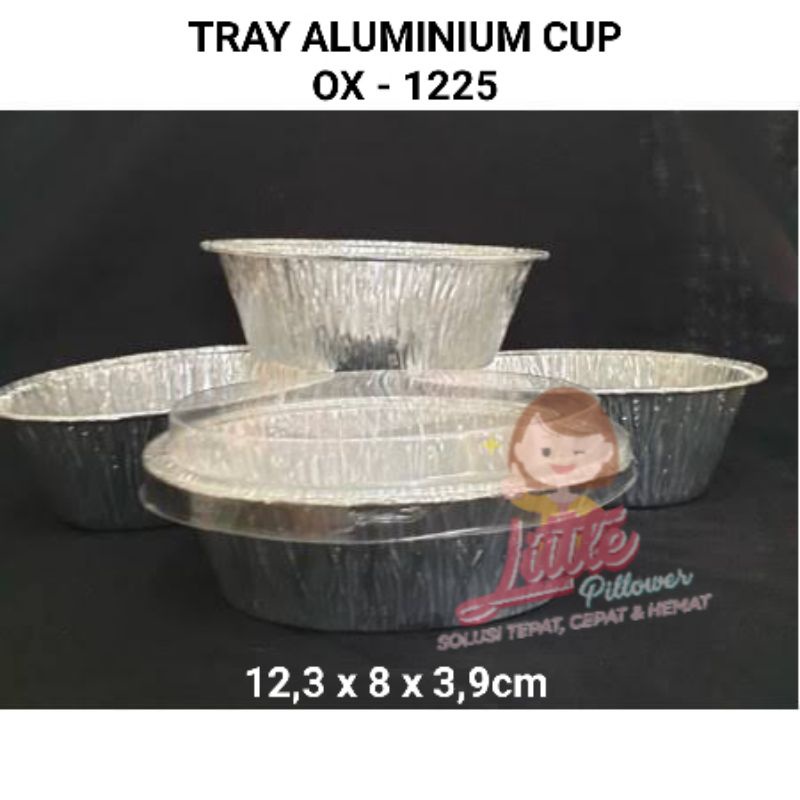 (SATUAN) OX-1225 + Ttp Tray aluminium cup / Tray makaroni schotel/Tray panggang