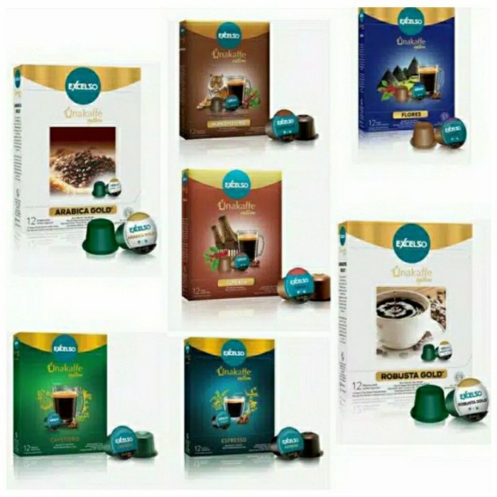 

Excelso Unakaffe Kopi Kapsul All Varian 12pods - Arabica Gold