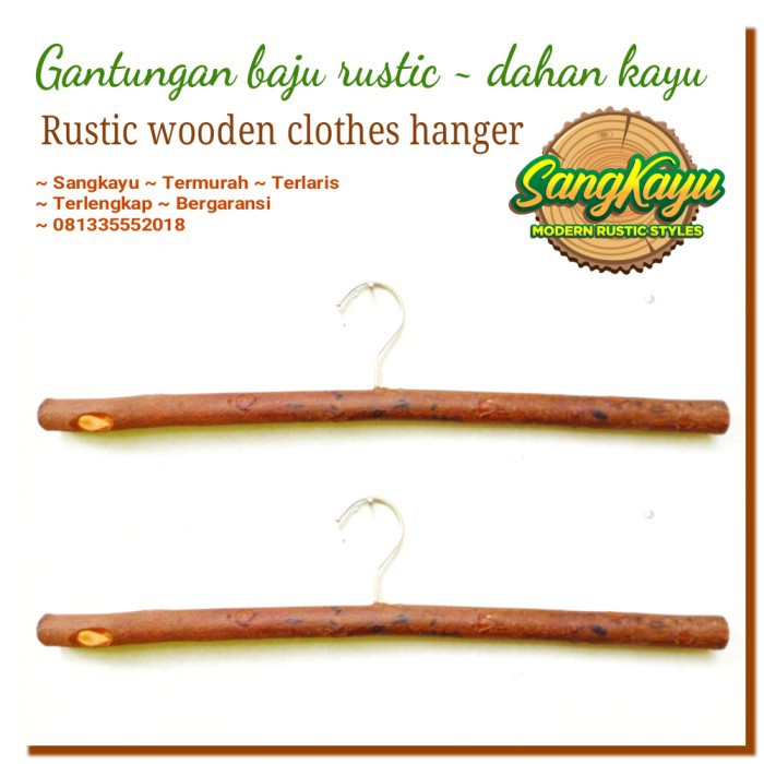 Gantungan baju Gantungan baju kayu hanger kayu wooden clothes hanger 2