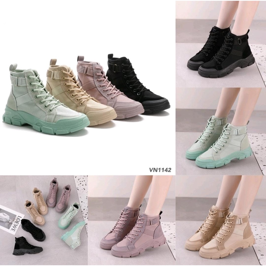 Sepatu Sneakers Boots Wanita Sport Shoes VN1142 Sepatu wanita korea premium Sepatu sport Sepatu snea