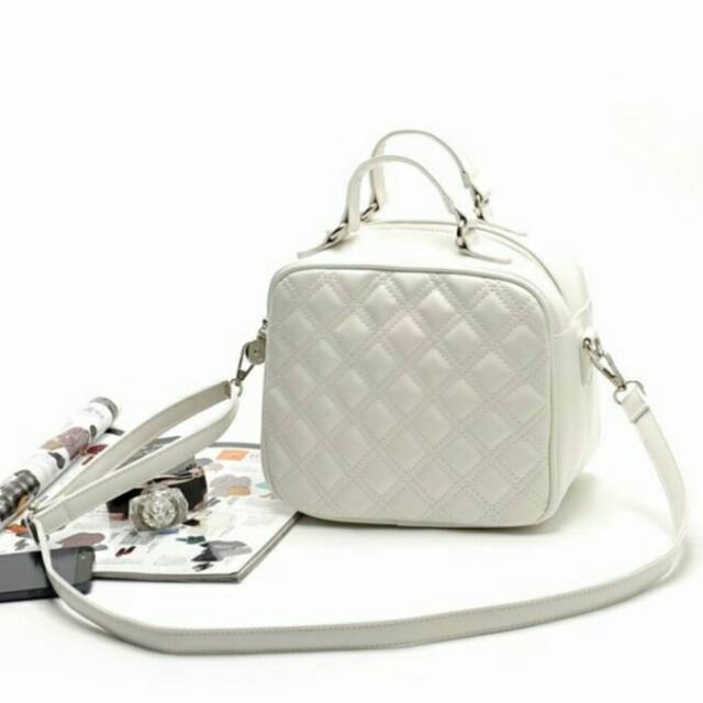 SLING BAG  Gratis Pom Pom Slinga Bag SQUARE TAS selempang