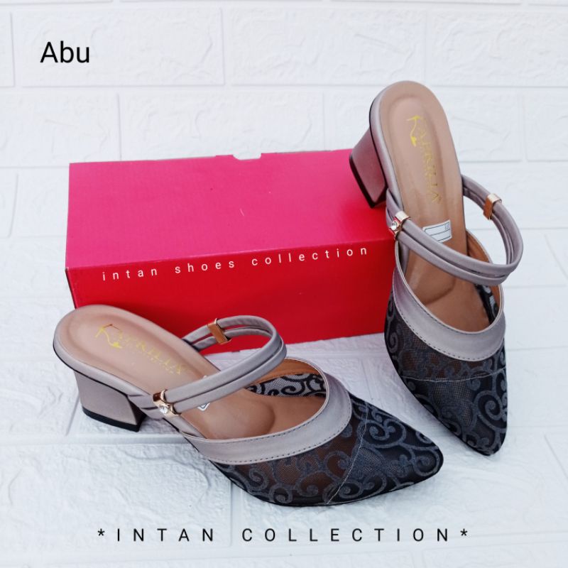 APRILIA HEELS WANITA PUMP CHUNKY HAK TAHU 5CM/SENDAL KONDANGAN BRUKAT PESTA TERBARU KEKINIAN/SLIP ON SANDAL WANITA ANTI LICIN/SANDAL WANITA PESTA