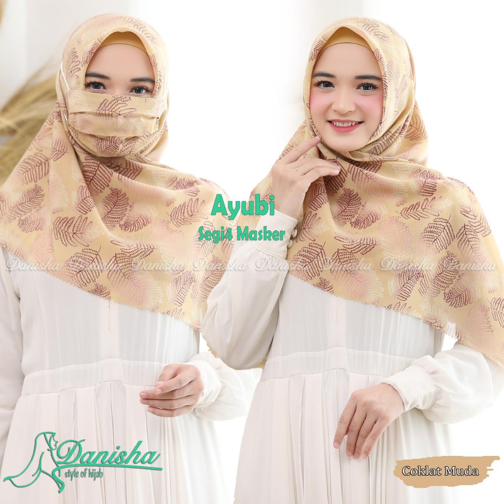 Jilbab Segiempat Ayubi FREE Masker Ori Danisha Hijab