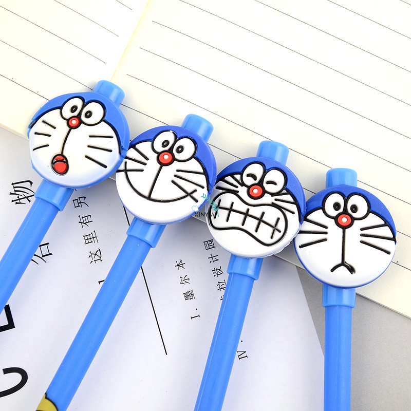 Pulpen Gel Hitam Bentuk Kartun Doraemon untuk Hadiah/Stationery/Sekolah