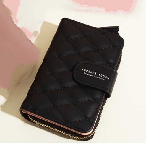 DOMPET LIPAT WANITA KECIL IMPORT PREMIUM KULIT HITAM CARNIOLA WA400B5 MINI SLOT KARTU UANG PENDEK FASHION KOREA CEWEK KEKINIAN REMAJA MURAH SIMPLE LUCU