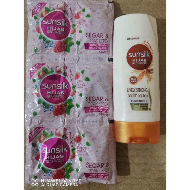 Paketan Shampoo Sunsilk Sachet (12 pcs) + Conditioner 70 ml