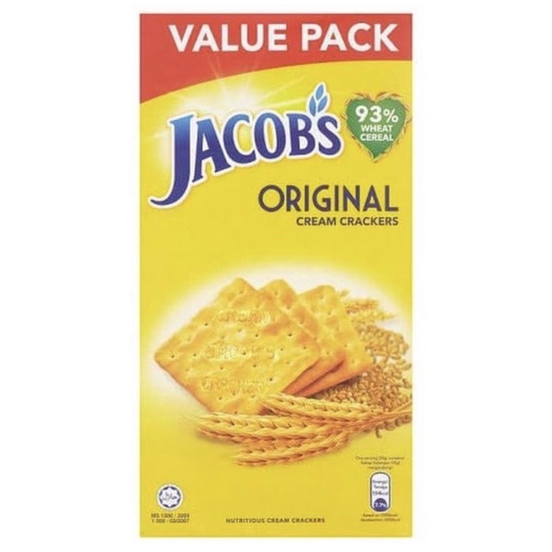 Biscuit Jacob’s Original Cream Crackers Asli Malaysia 360gr