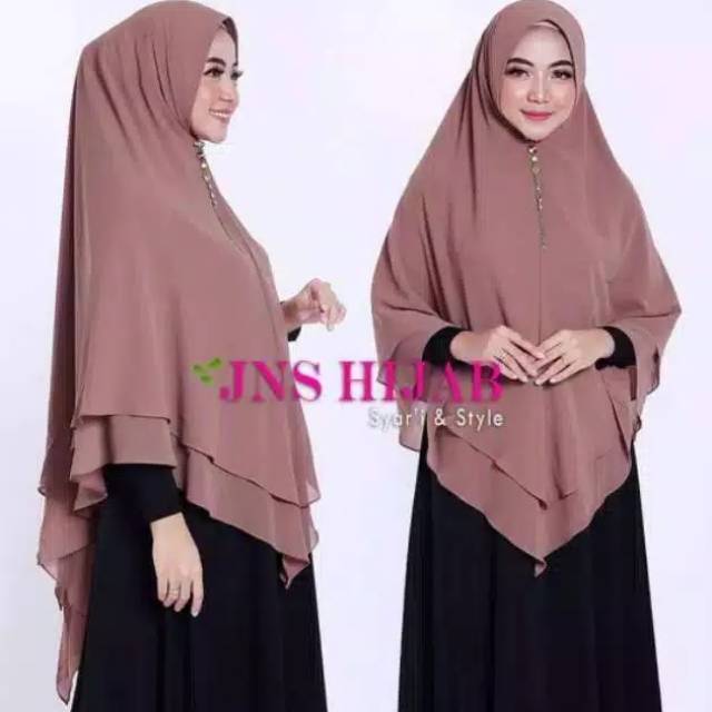 Khimar Ceruty Babydoll 2 Layer Kualitas Premium Import Syari Syar'i Milo