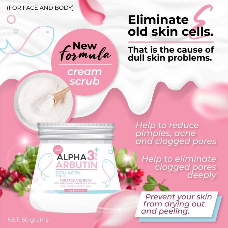 Alpha Arbutin Collagen Scrub