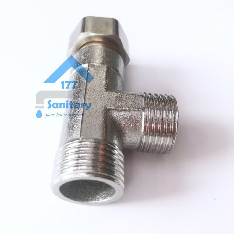 Nepel T Stainless 304 RING Uk 0.5 Inch AP-Nepel Tee Kran T Fitting Mur Mor Sambungan Kran Shower adapeter valve kloset closet /X37