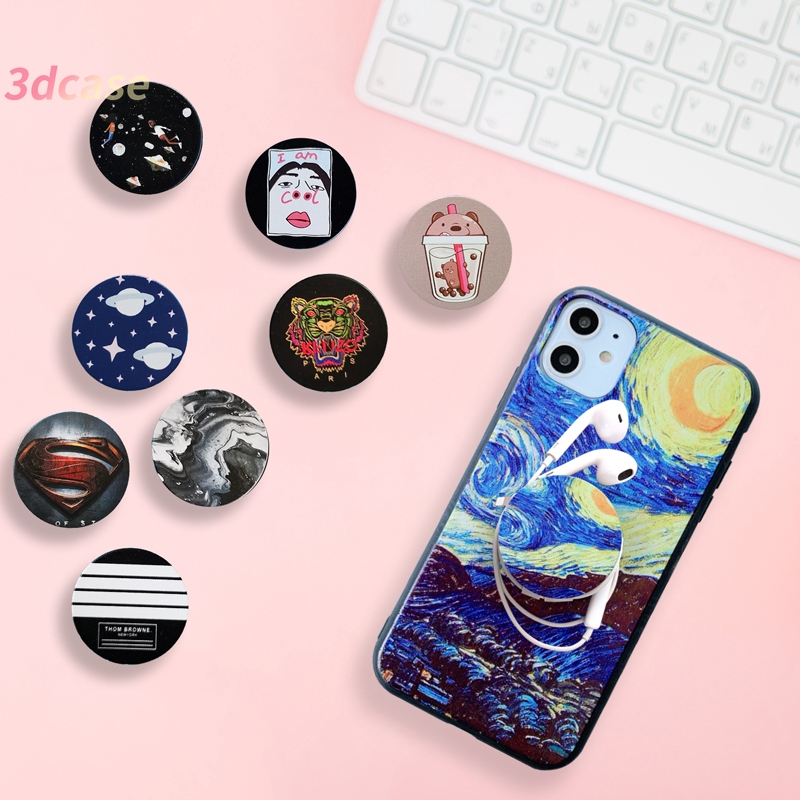 3D Popsocket Cute Beruang Lucu Funny Expression Phone airbag Stand Finger Holder Mobile Stand