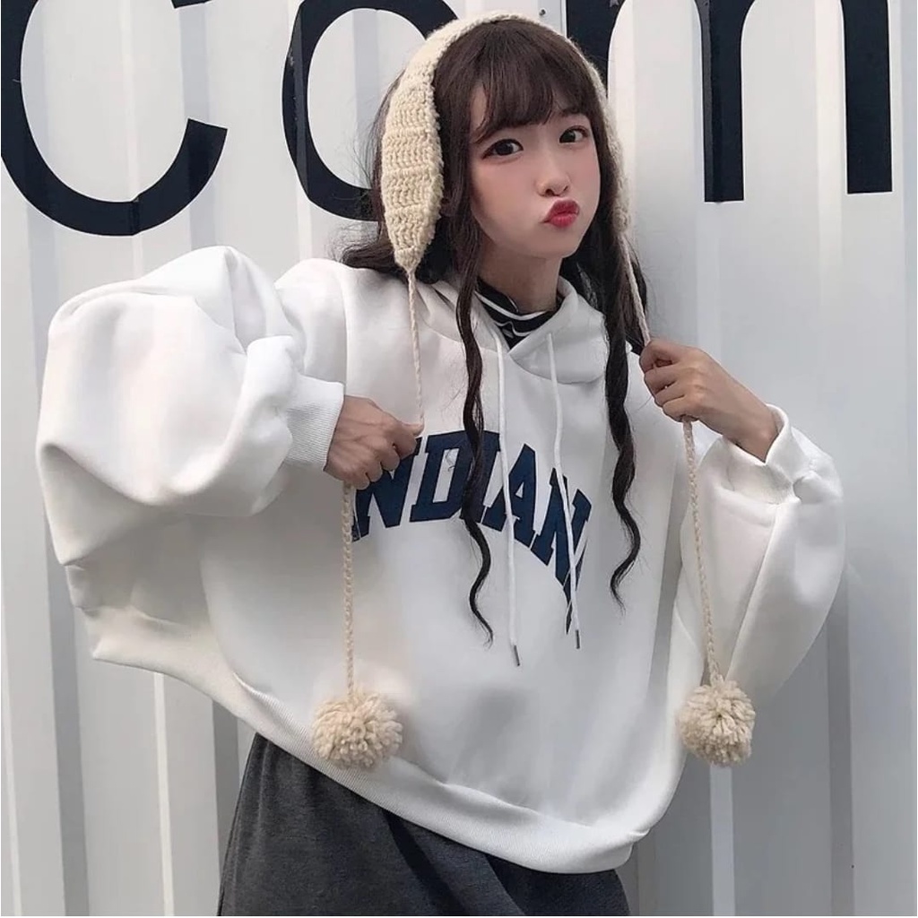 SWEATER HOODIE WANITA - INDIANA CROOPE SWEATER-2