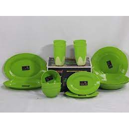 Peralatan Makan Dinner Set 16 pcs Piring Mangkok Gelas (AS) Semi Melamine GENEVA