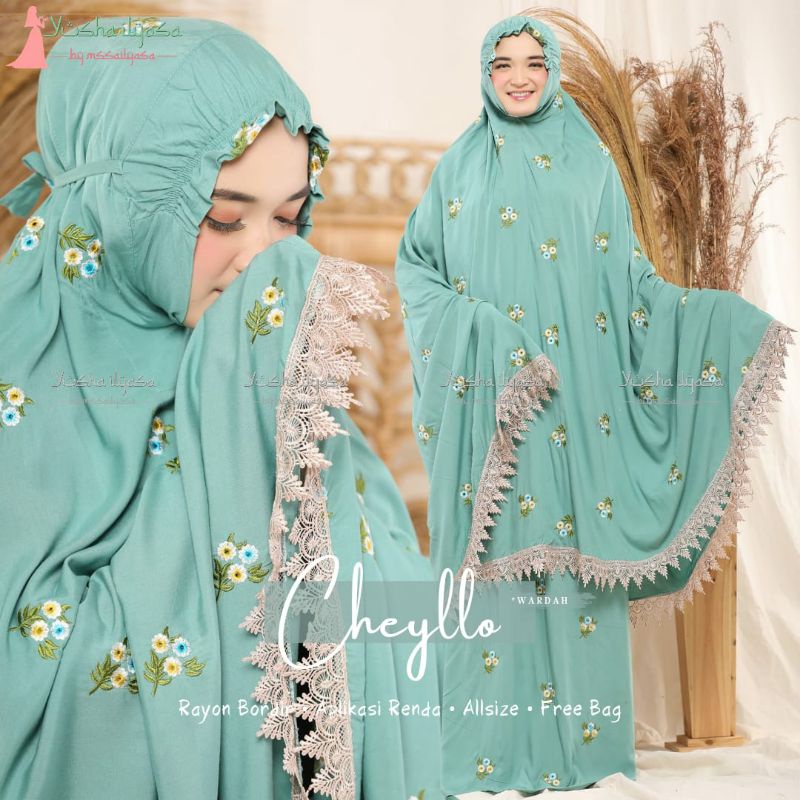mukena rayon bordir aplikasi renda *cheyllo mukena*