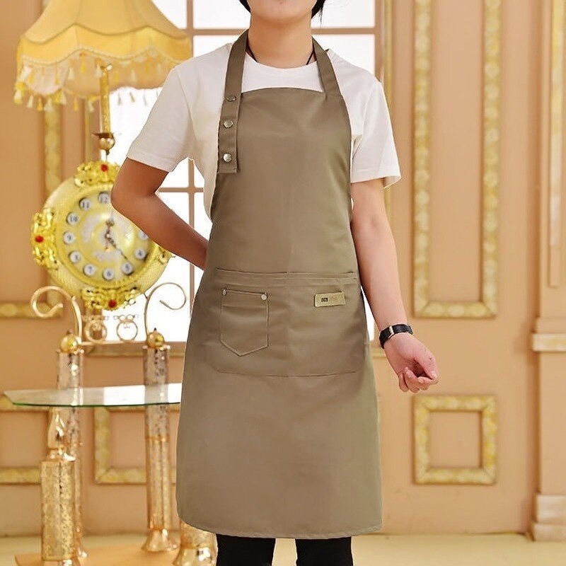 GS8u Yadilun Celemek Apron Dapur Pria Wanita Bahan Canvas - Agd01 - Olive Green Or-i