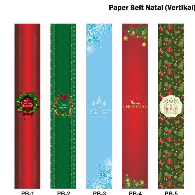 

Best Product!!! Paperbelt Vertical Christmas Sleeve Sabuk Pita Natal Label Hampers - Paling Dicari