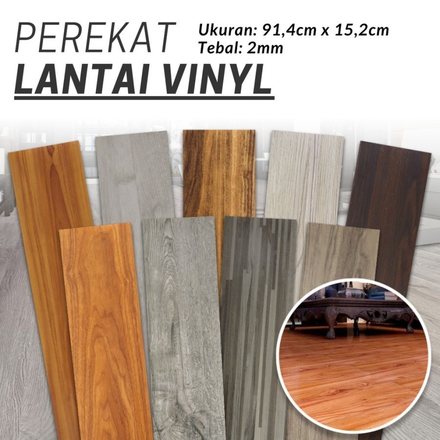 Wallpaper Lantai Vinyl Motif Kayu Stiker Lantai Vinyl