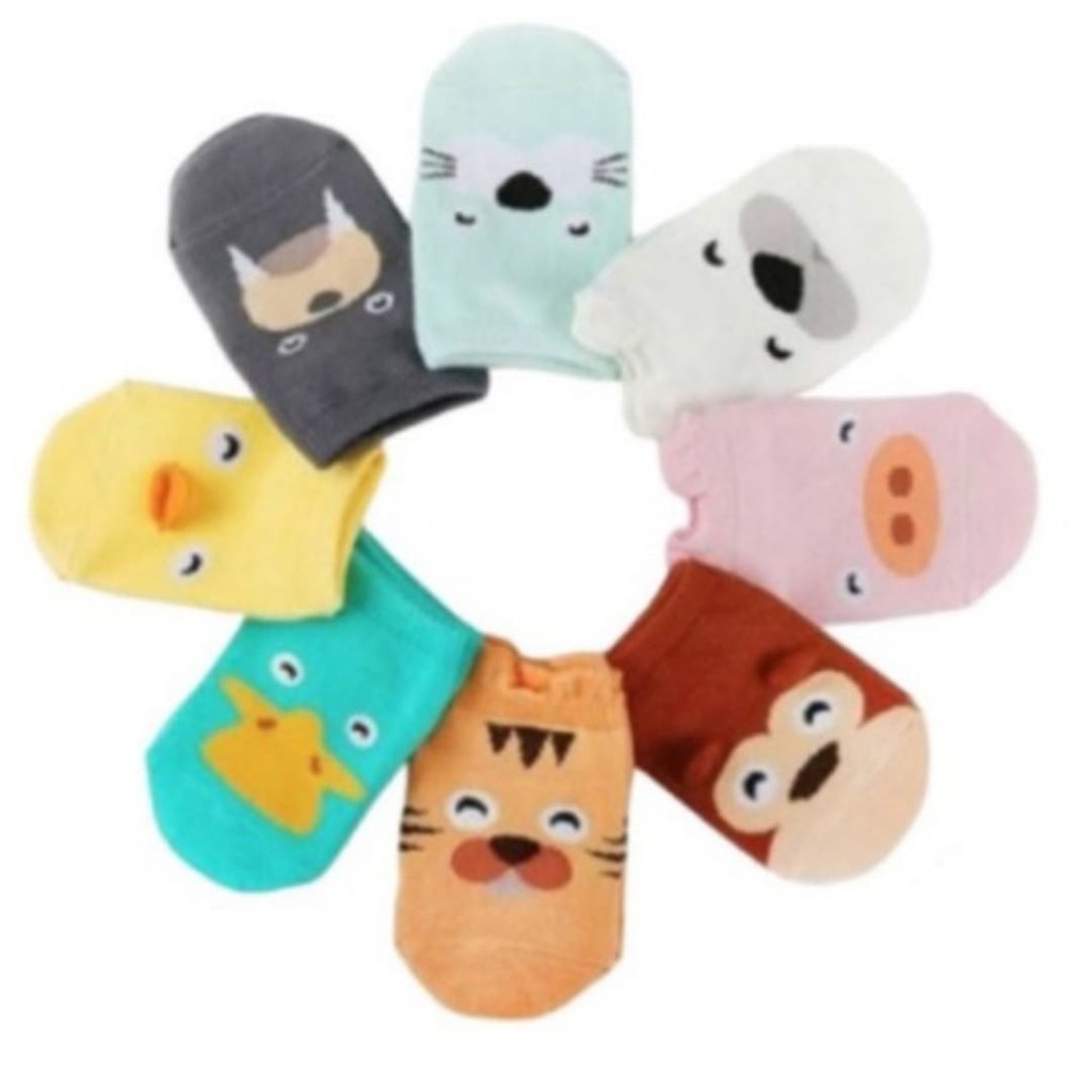 kaos kaki bayi karakter - Kids Socks Cute Animal KK-03