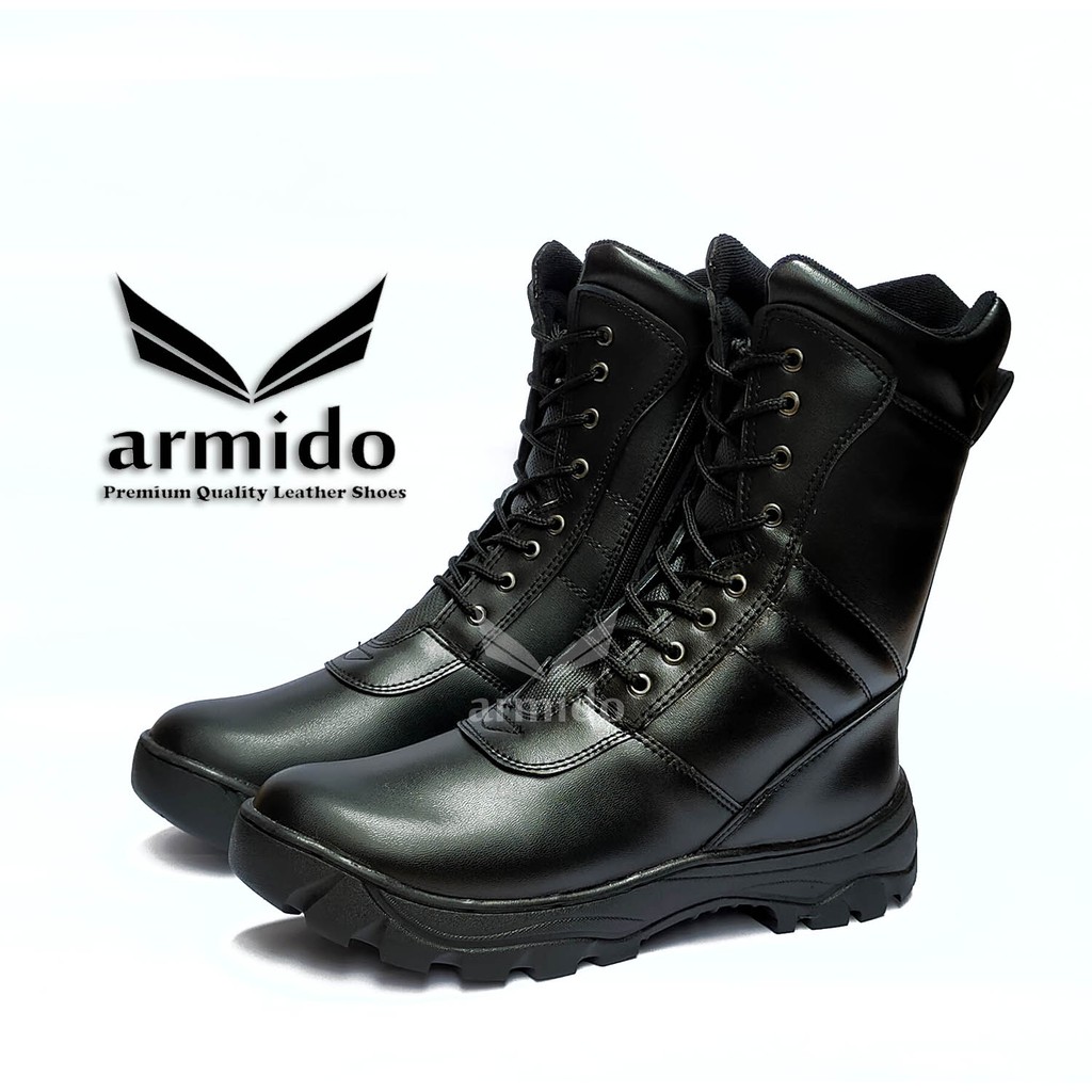 Sepatu BOOTS PDL TNI Polri Security Tali Resleting