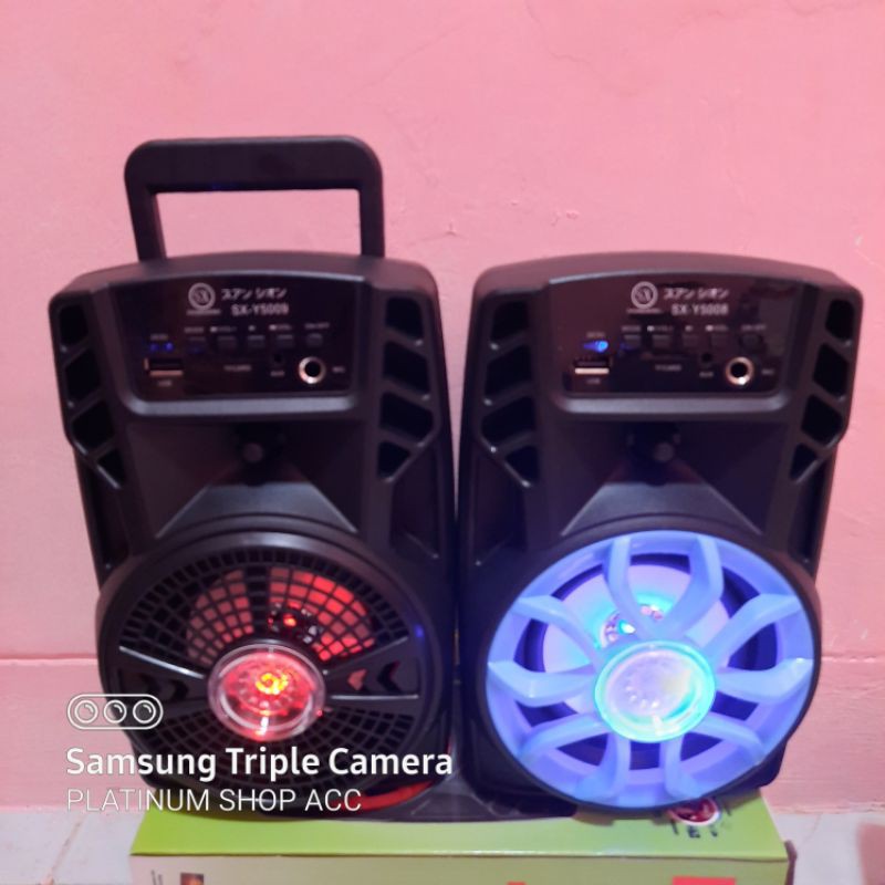 SPEAKER BLUETOOTH Y5009/F410 GRATIS MIC KARAOKE/SALON AKTIF SUPER BASS  WIRELESS RADIO PORTABLE