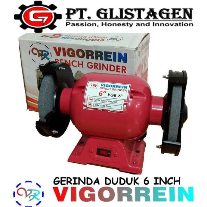 Mesin Gerinda Duduk 6 Inch Bench Grinder Gurinda Grinda Vigorrein 6"