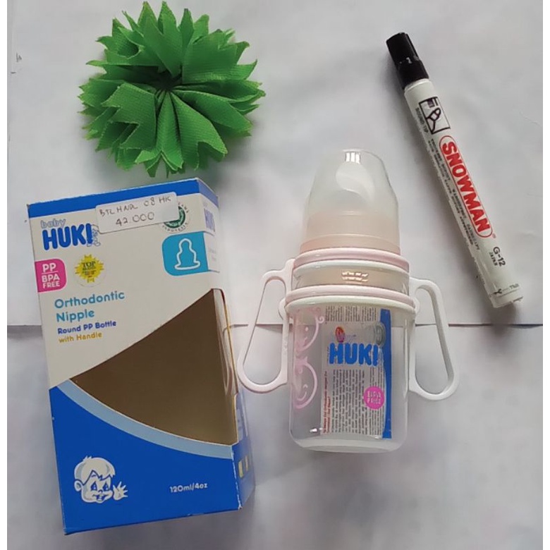BOTOL SUSU HUKI WITH HANDLE ORTHODONTIC NIPPLE
