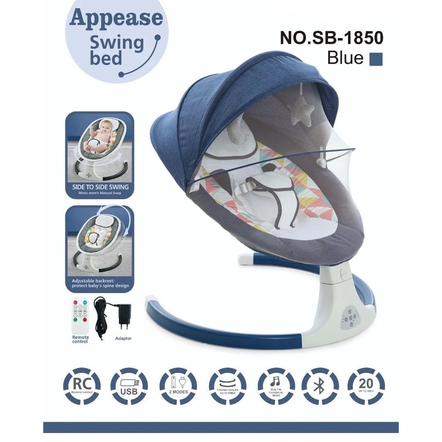 Spacebaby SB-1850 Baby Swing Bed / Kursi Ayun Bayi Elektrik