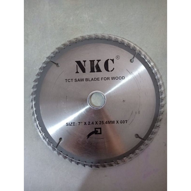 Mata Potong Kayu 7"x60T NKC TCT Saw Blade For Wood - Mata Circular Saw 7"x60T