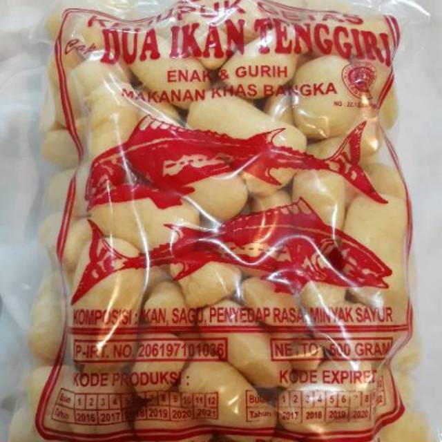 

Kerupuk getas panjang cap dua ikan tenggiri produk cap piala 500 gr