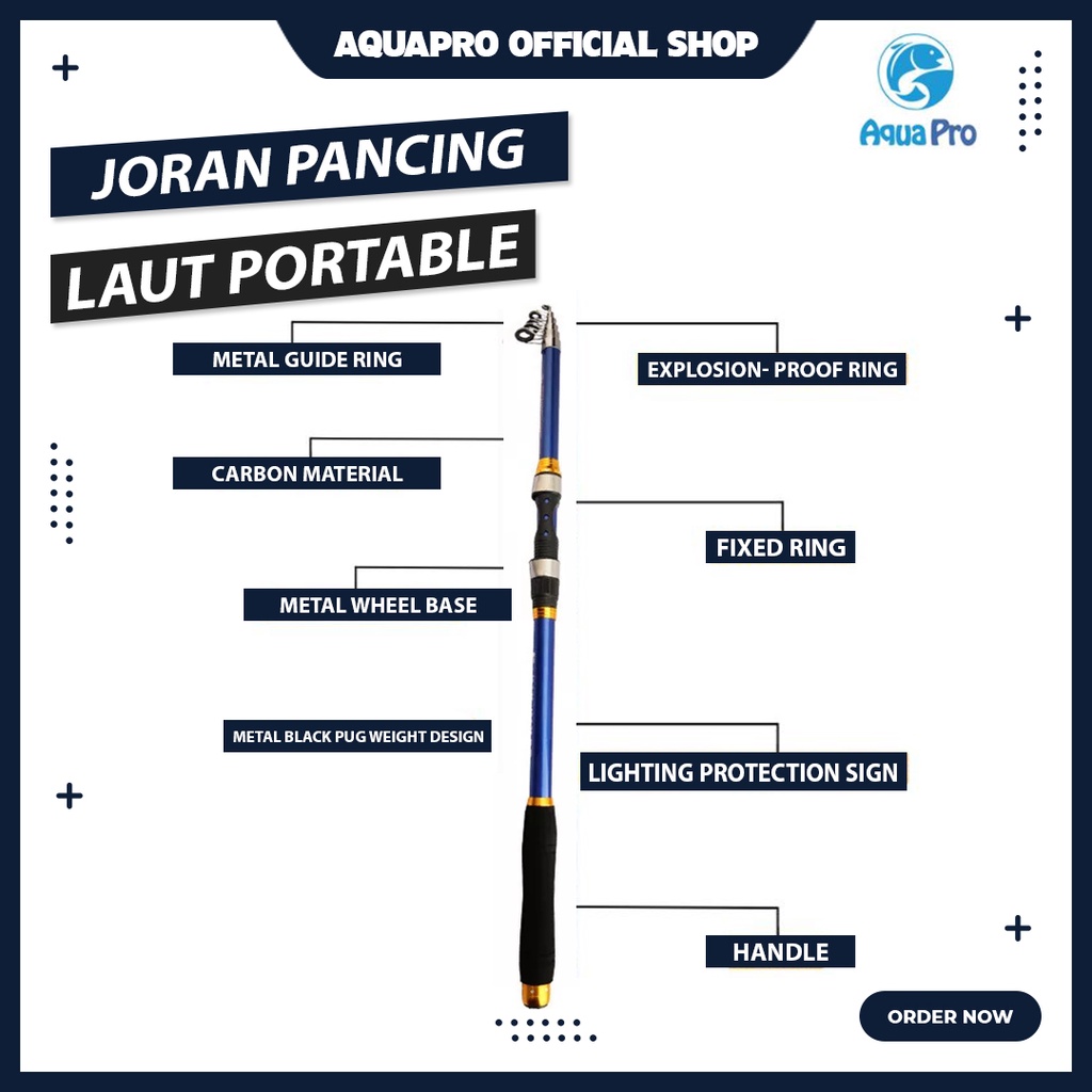 Joran Pancing Portable Carbon Fiber JR03-HG Orange Telescopic 2.10M 2.40M 270M 300M 360M Tongkat Pancing Ikan Laut Teleskopik Portabel Serat Karbon Super Kuat Besi Penahan