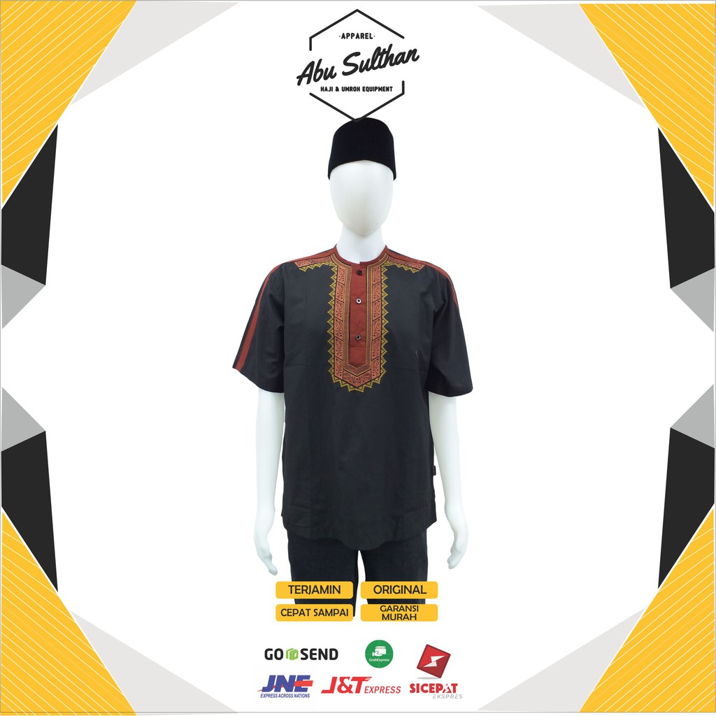 KOKO IMTAQ BORDIR LENGAN PENDEK / KOKO MOTIF / KOKO KEKINIAN / KOKO PRIA DEWASA REMAJA / BAHAN ADEM