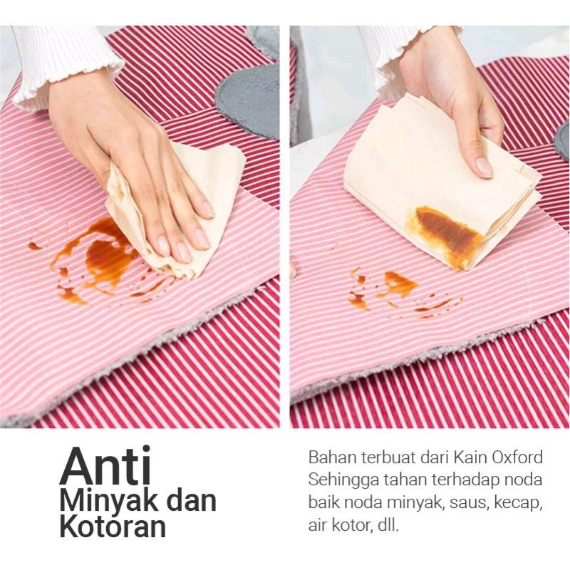 Apron Celemek Masak Dapur Anti Minyak dan Waterproof disertai Lap