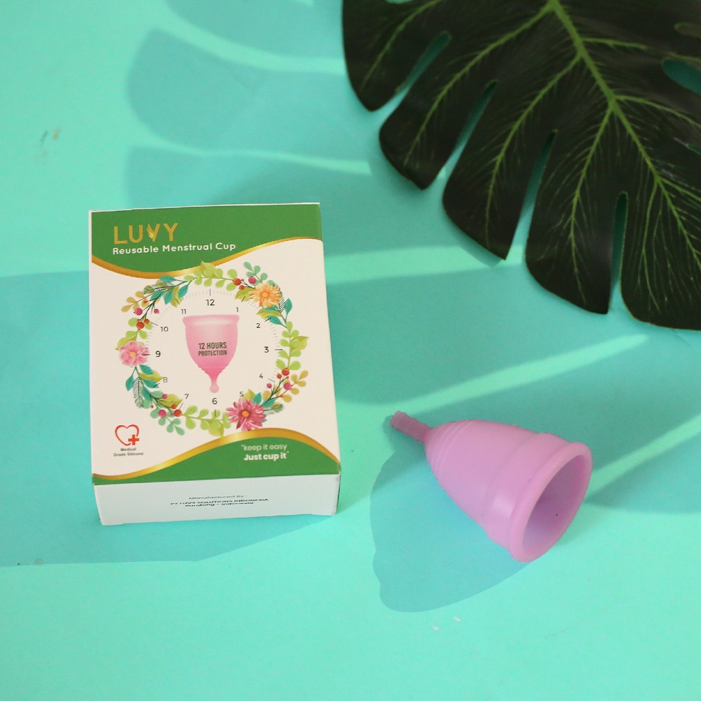 (UPDATE PROMO) MENSTRUAL CUP MENSTRUASI KEWANITAAN SILIKON MEDICAL GRADE LUVY. PENGGANTI TAMPON