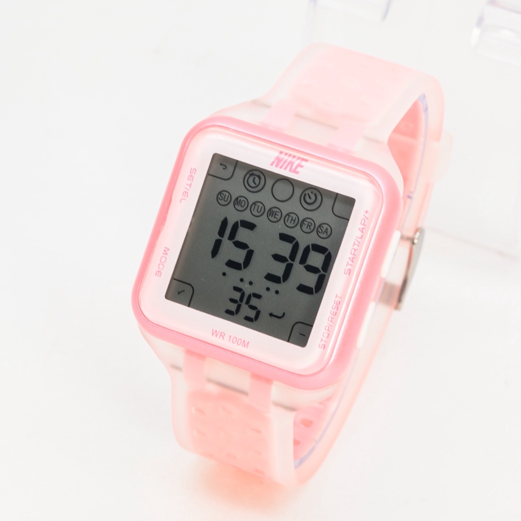 Grosiran Jam Tangan Wanita Nk 3567HB Digital Tali Strap Rubber Free Baterai (COD)