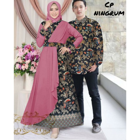 GAMIS COUPLE BAJU LEBARAN 2020 KELUARGA MUSLIM PASANGAN SERAGAM FAMILY MODERN TERBARU
