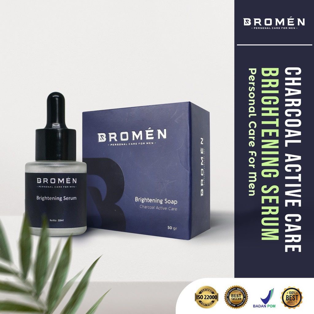 [Gratis Tempat Sabun Muka] Bromen Brightening Soap - Sabun Perawatan Wajah untuk Pria