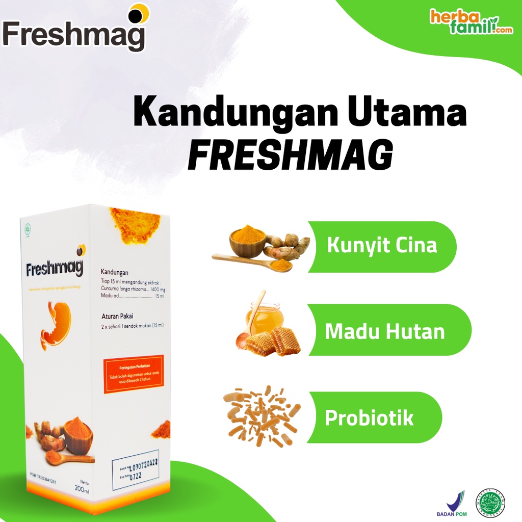 PAKET 2 BOTOL FRESHMAG | Madu Herbal Obat Lambung, Obat Maag, Gerd | FRESHMAG OBAT LAMBUNG ORIGINAL