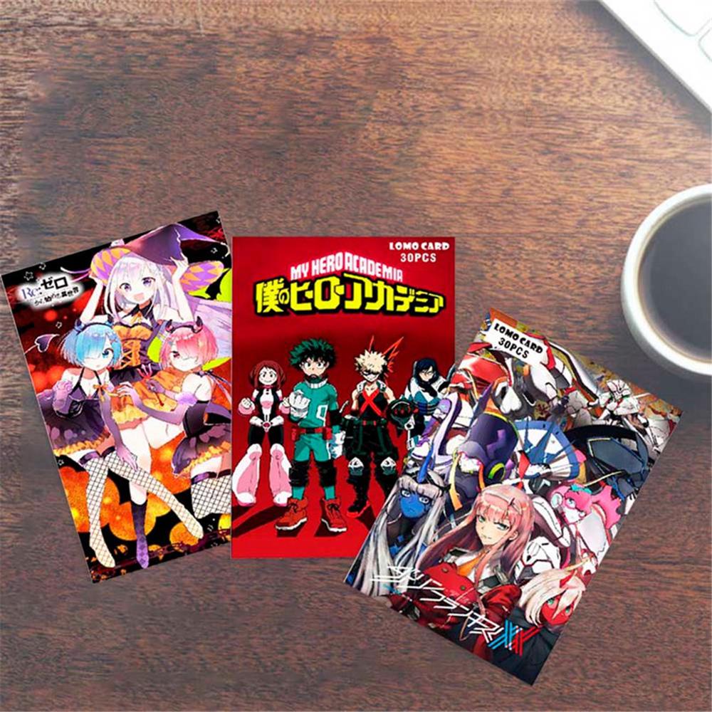 [Elegan] Kartu Pos Mini Anime Kartun Spesial Di FRANXX Haikyuu!! Kartu Ucapan Fans Collection My Hero Academia