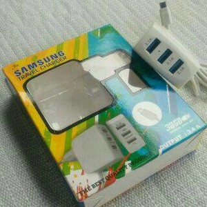 travel charger samsung 3 output + 1 kabel nyambung