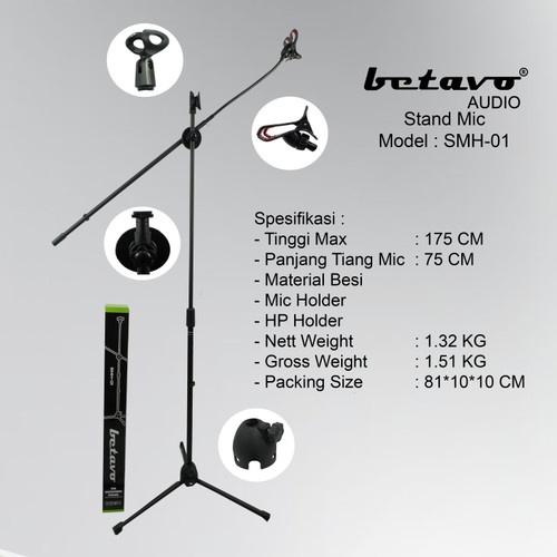 STAND MICROPHONE BETAVO SMH-01 stan mic mikrofon betavo SMH - 01 ORI