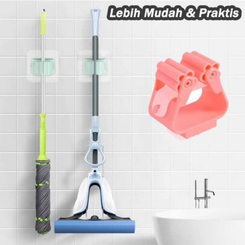 PENJEPIT GANTUNGAN AJAIB SAPU PEL DI DINDING MOP HOLDER MAGIC SEMUA GANTUNGAN