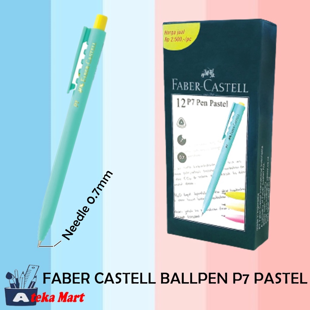 

[BOX/12PCS] P7 FABER CASTELL PEN PASTEL PULPEN CETEK