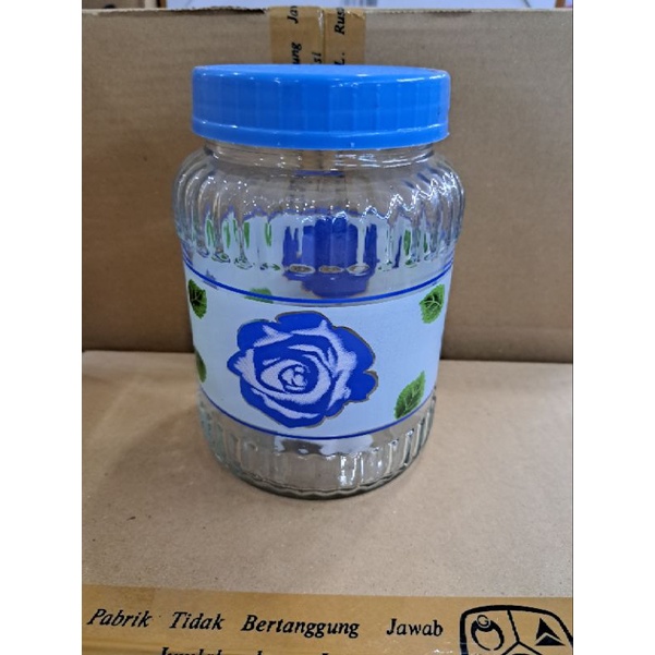 Toples Motif Bunga / Toples Kaca Tebal
