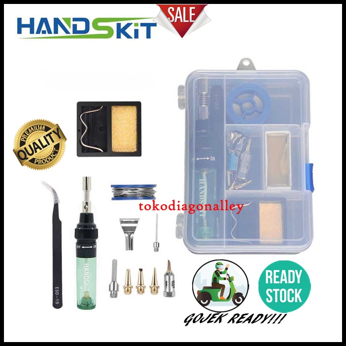 SOLDER GAS TANPA LISTRIK TANPA KABEL BUTANE 450C -1300C PAKET SET LENGKAP ALAT SOLDER MURAH