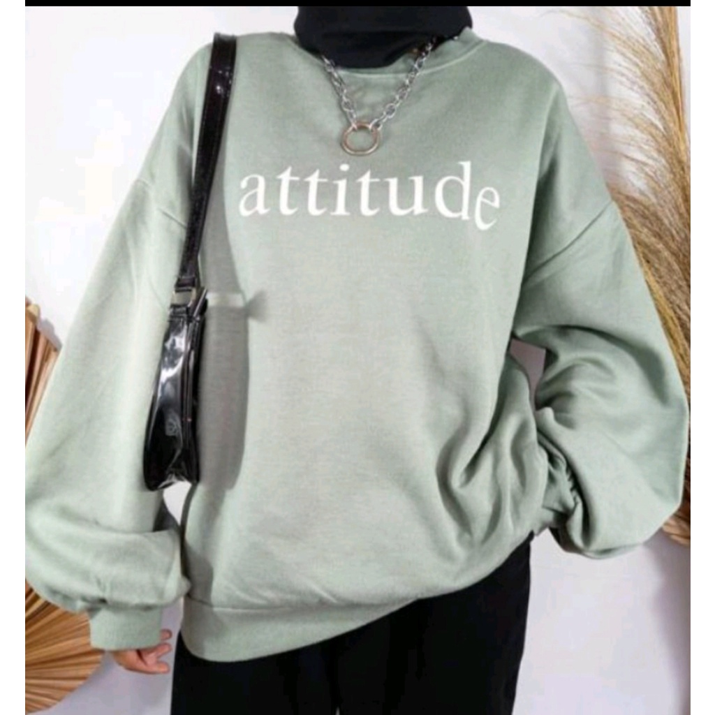 ATTITUDE SWEATER OBLONG CREWNECK WANITA