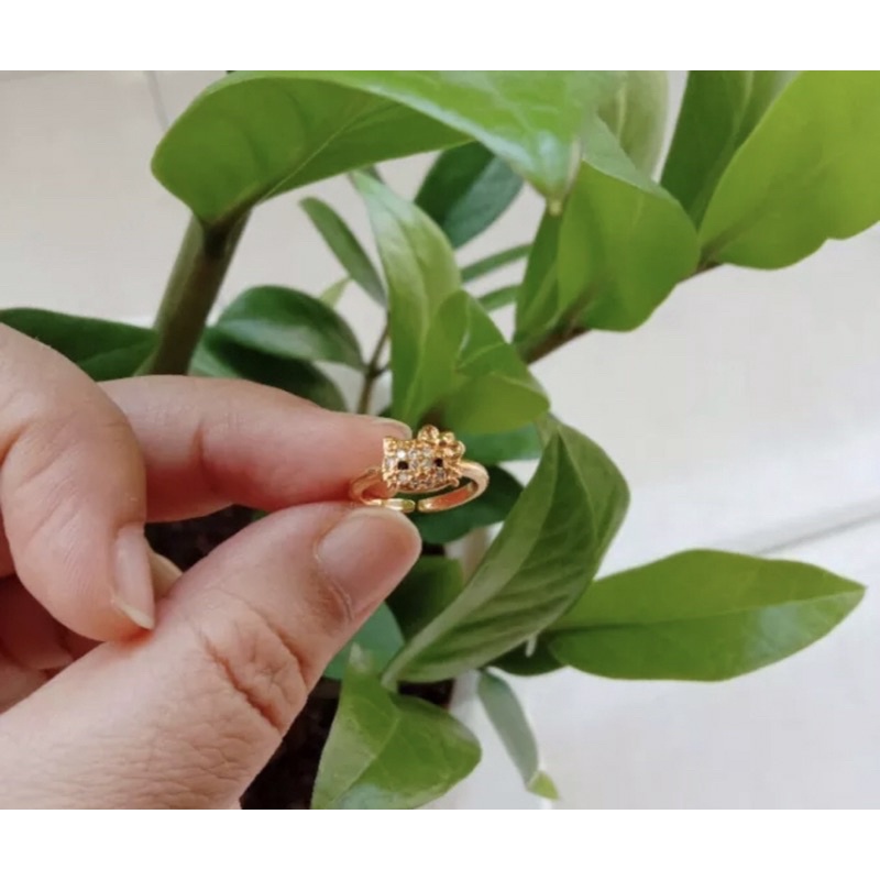 CINCIN ANAK PEREMPUAN LAPIS EMAS HELLO KITTY TERBARU