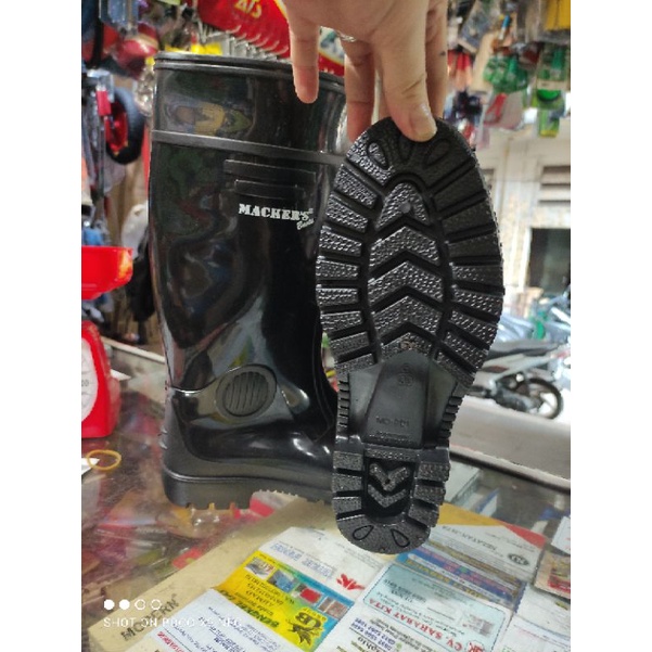 sepatu booth hitam mackers tinggi 35cm