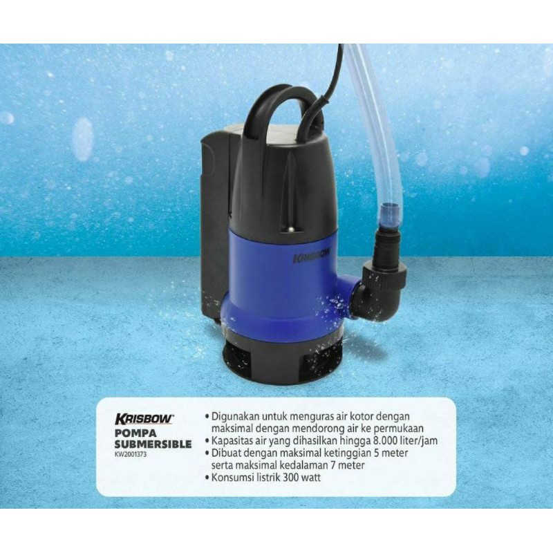 pompa sedot kuras air celup pompa kolam krisbow kw2001373
