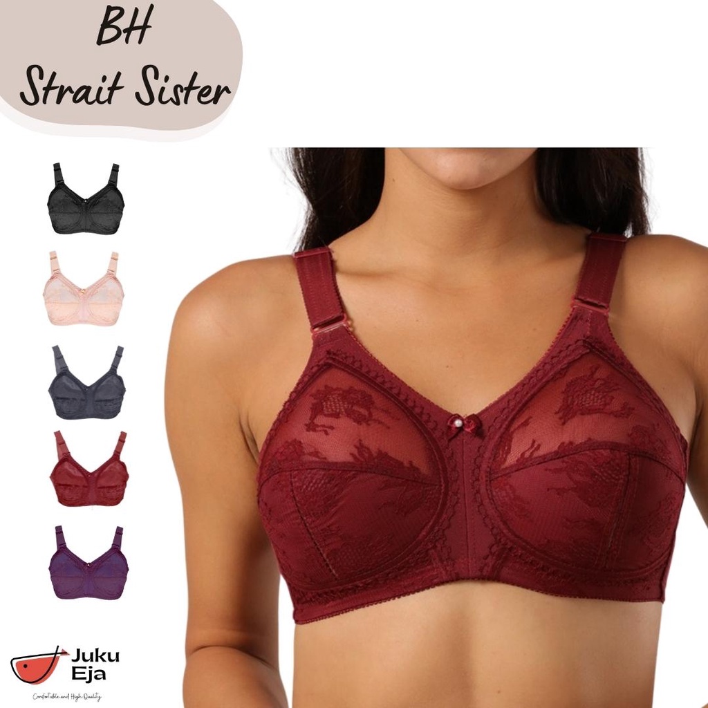 Strait Sister Original BH Harian Ibu - Tanpa Busa - Tanpa Kawat - Full Cup Bra - Full Lace